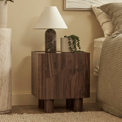 Iris Bedside Table Walnut