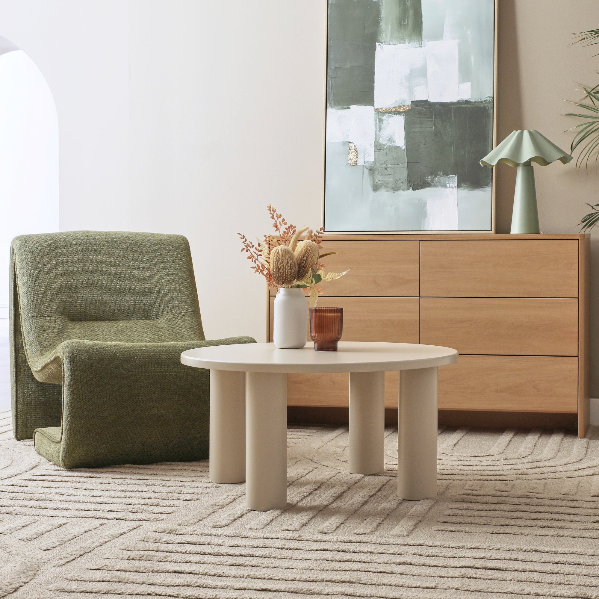 Kingsley Coffee Table Cream