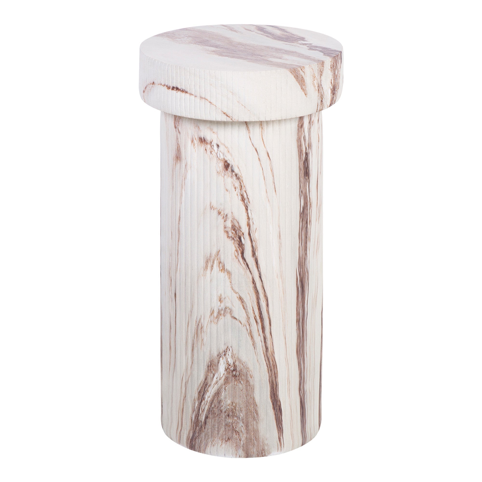Mandu Marble Look Side Table White