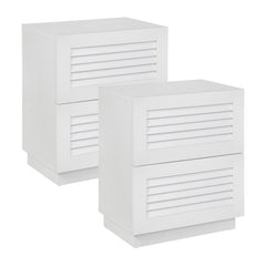 Neive Bedside Table White (Set of 2)