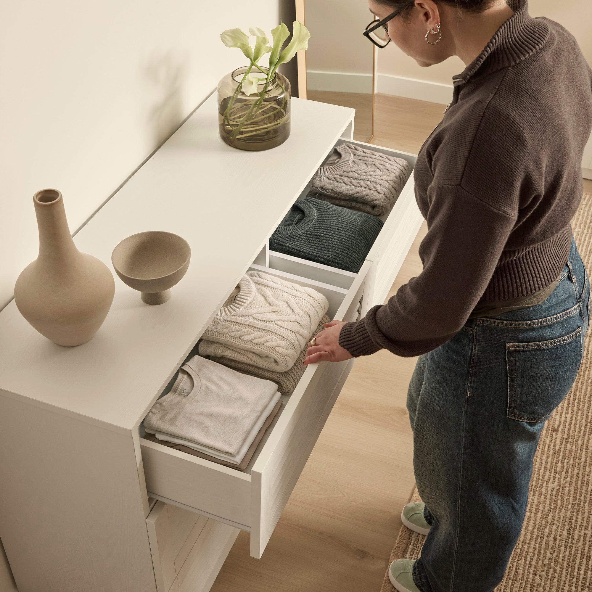 Neive Chest of 6 Drawers White