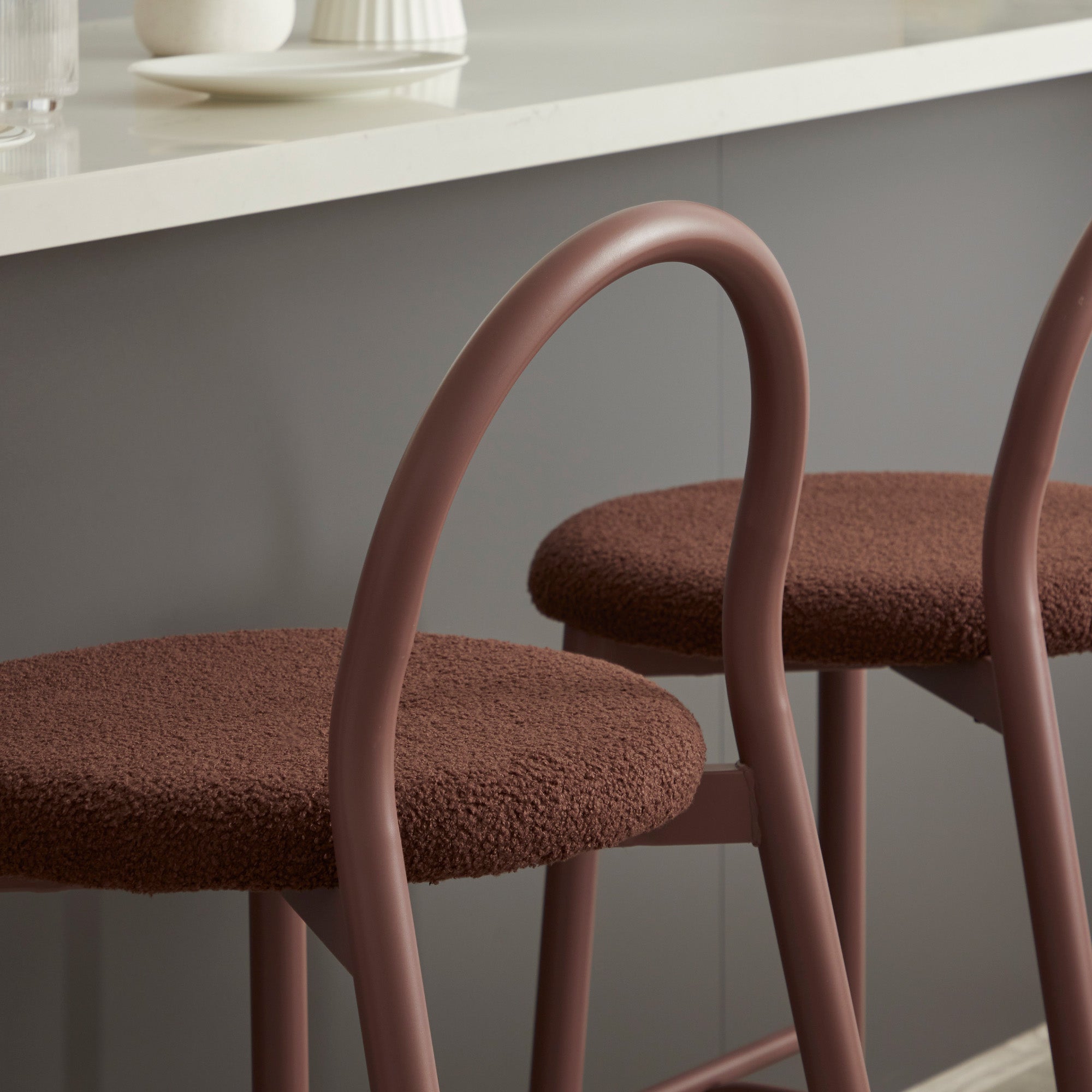 Newport Set of 2 Barstools Claret