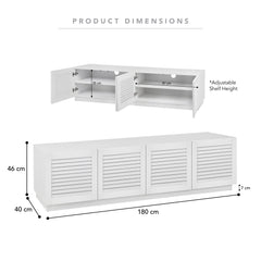 Neive Entertainment Unit White (180cm)