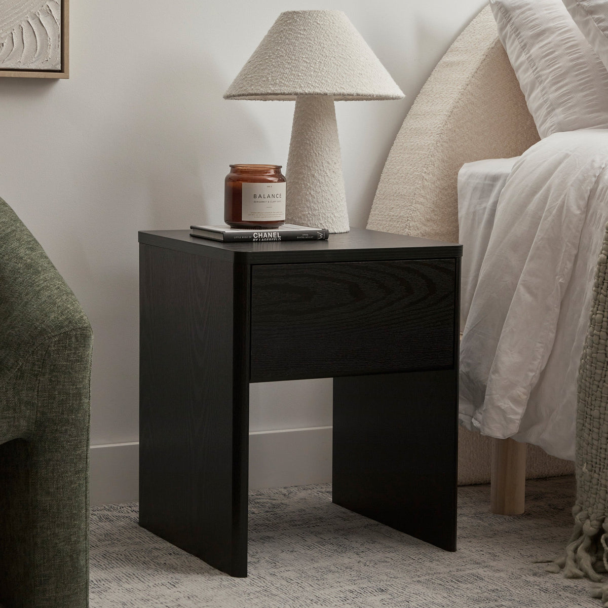 Oxford Bedside Table Black
