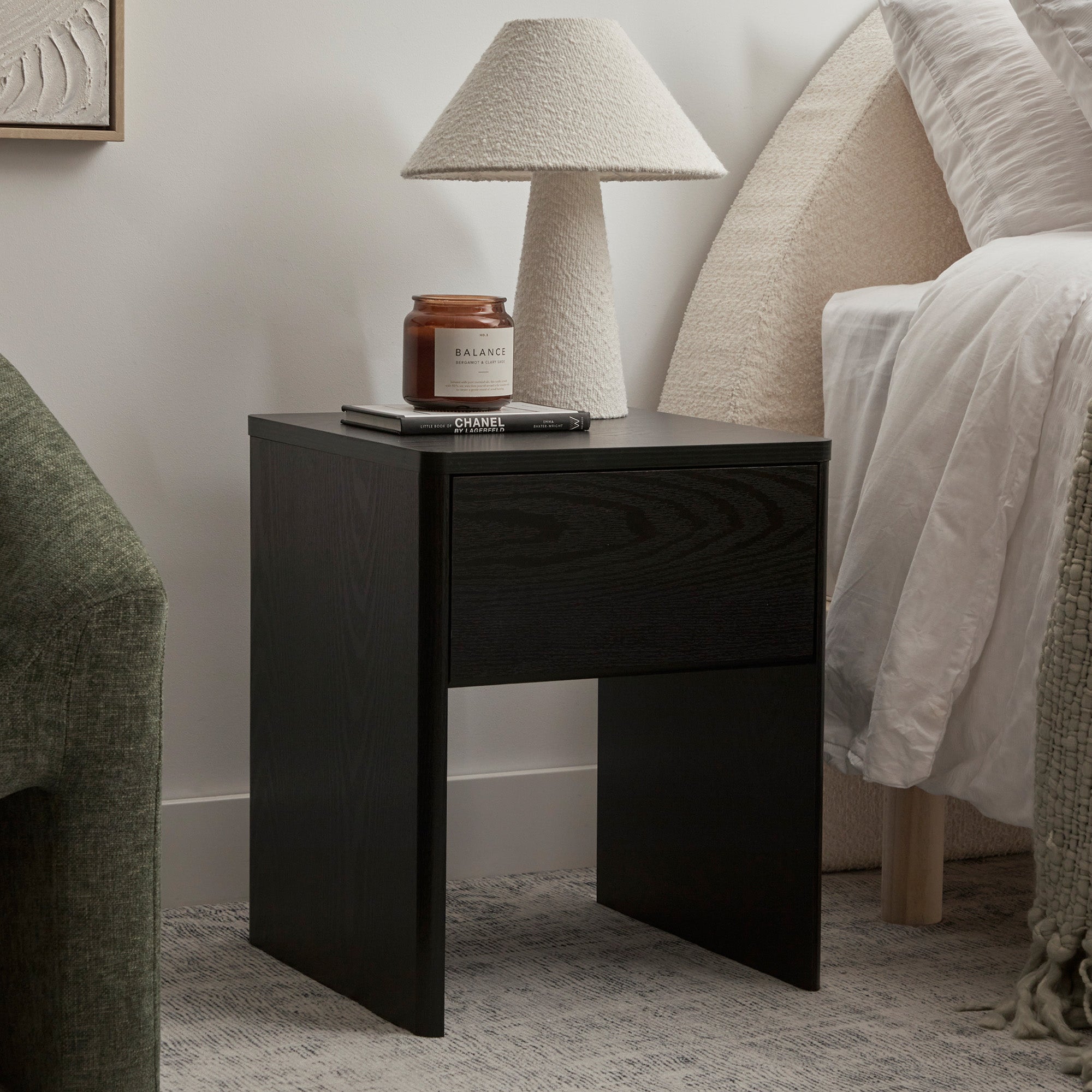 Oxford Bedside Table Black (Set of 2)
