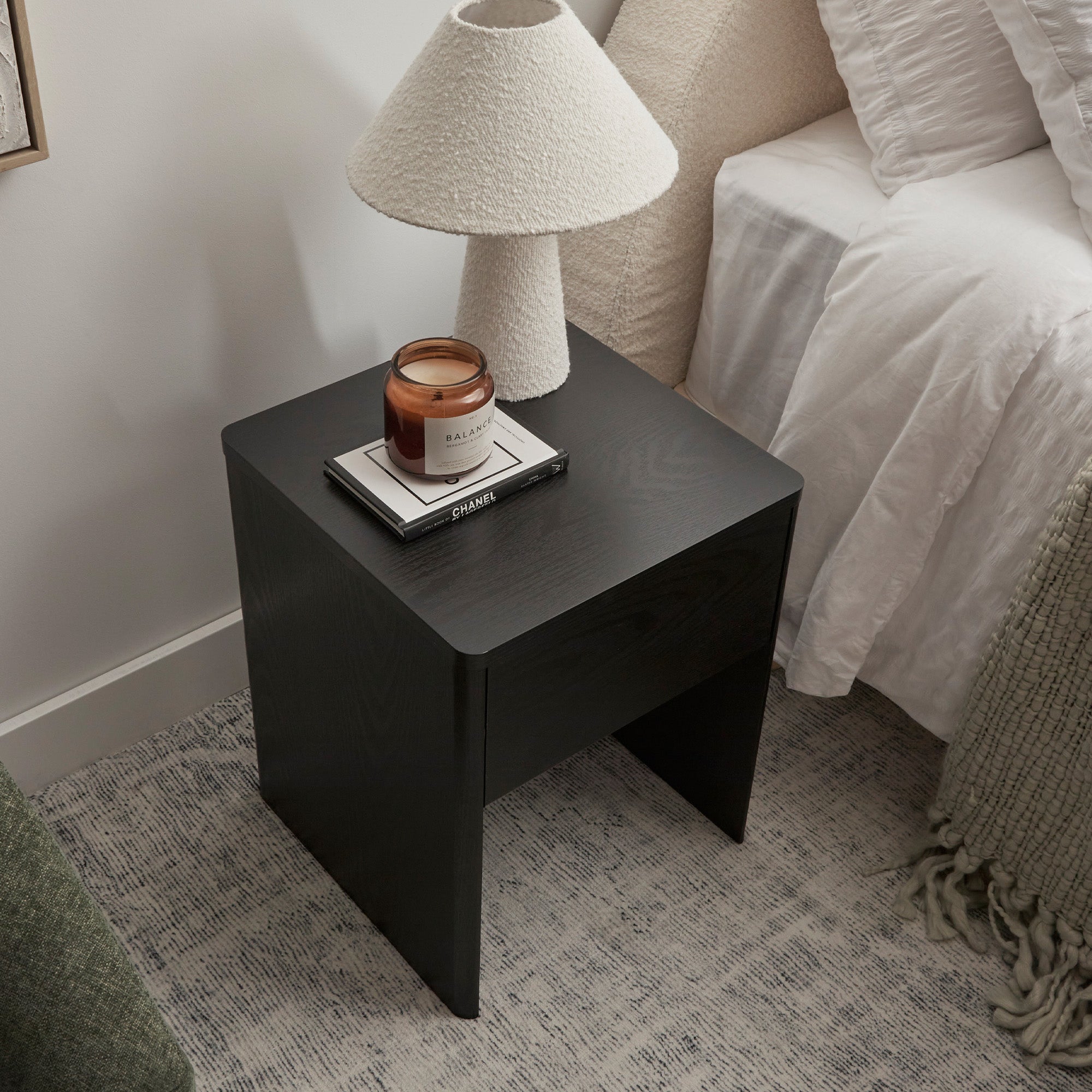 Oxford Bedside Table Black