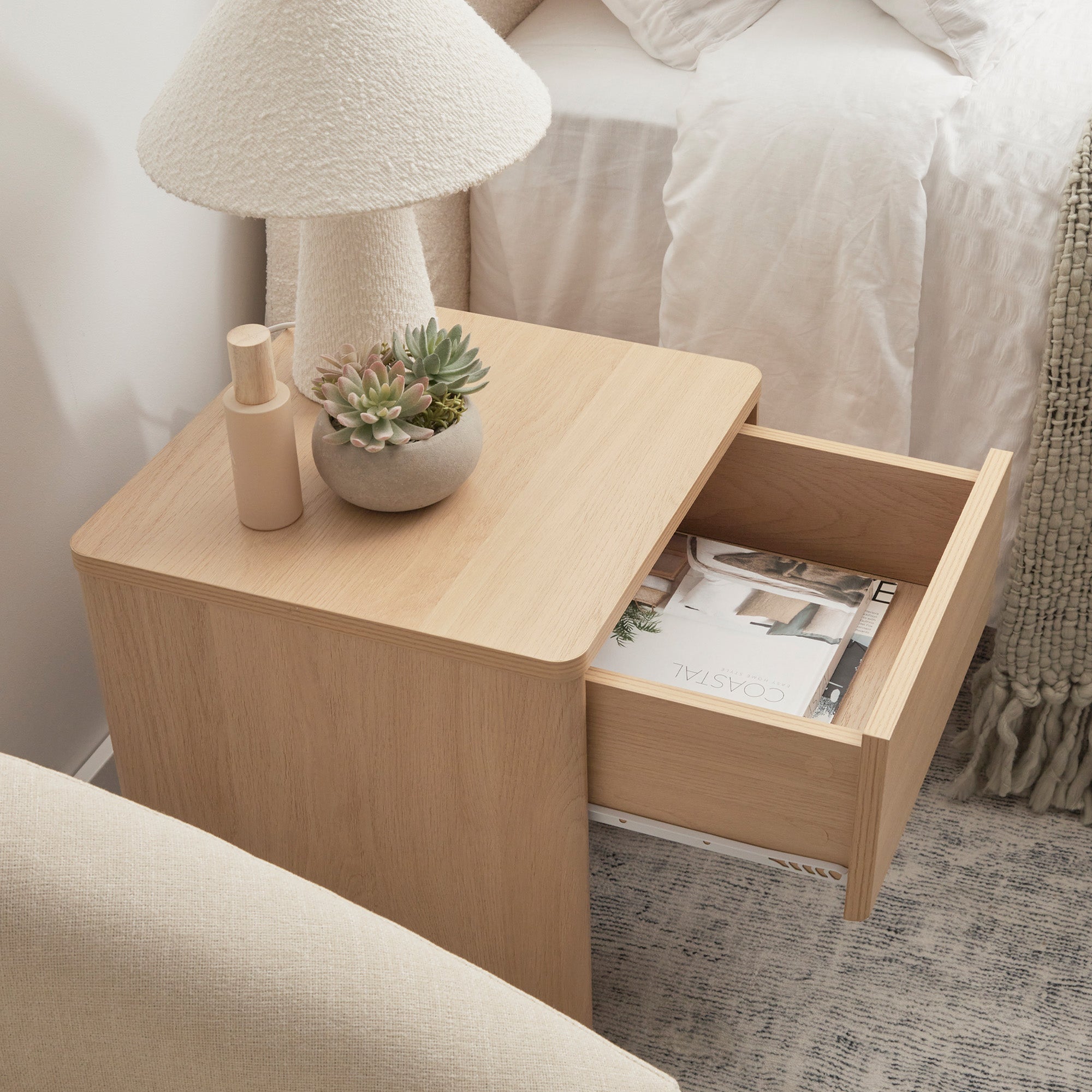 Oxford Bedside Table Oak (Set of 2)