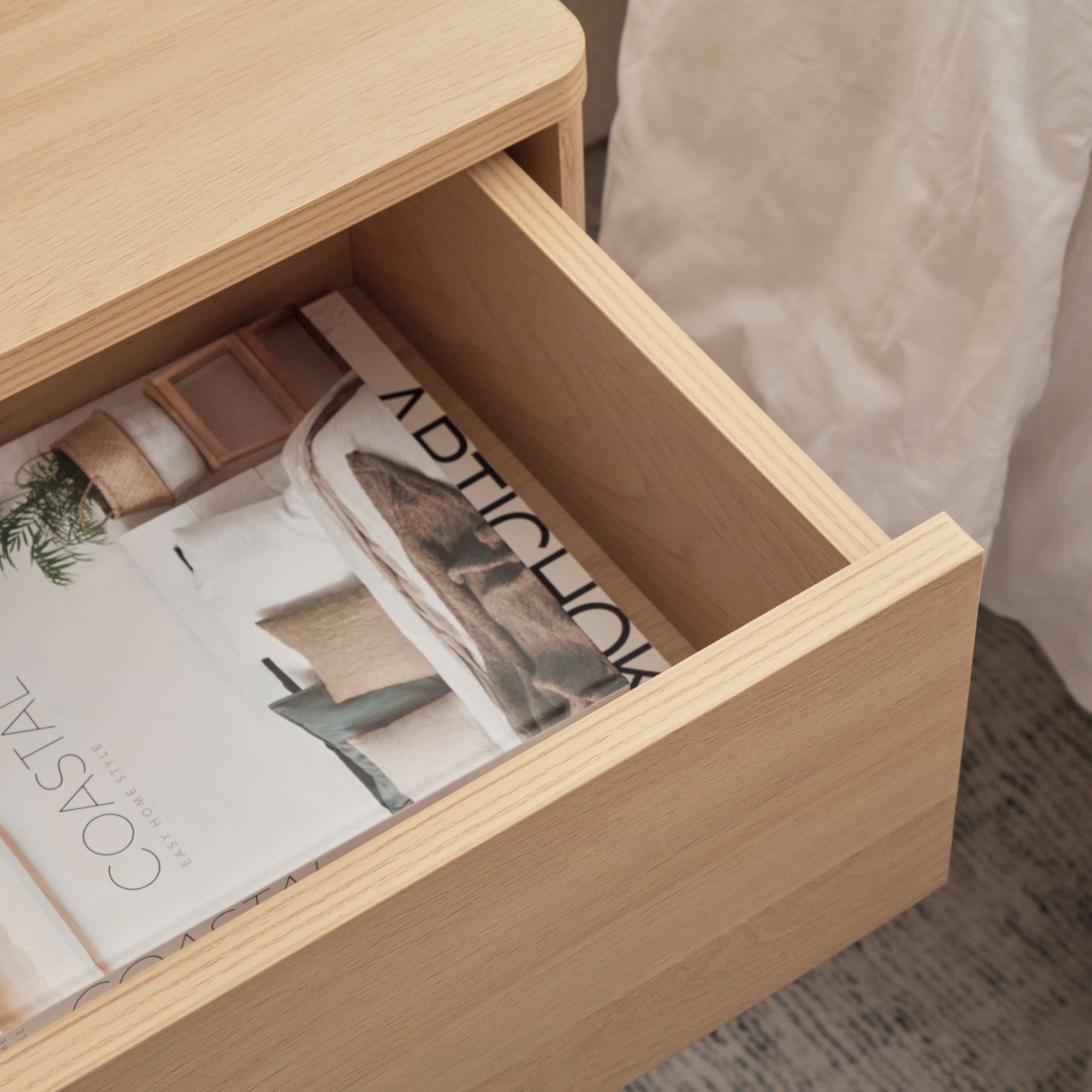 Oxford Bedside Table Oak