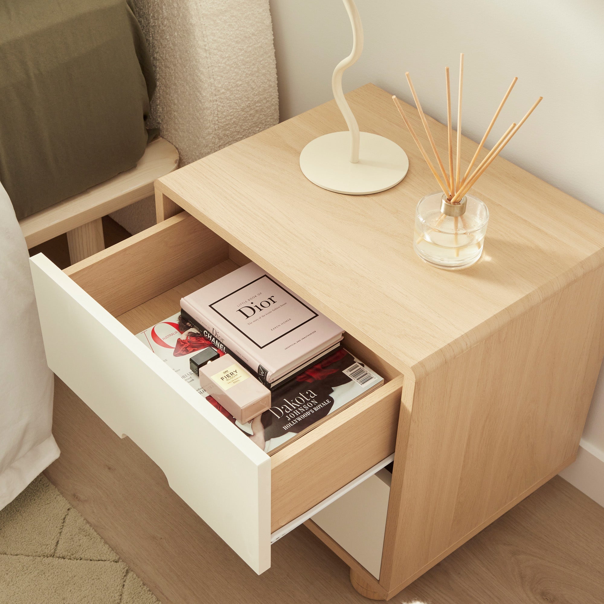 Sophie Bedside Table Oak