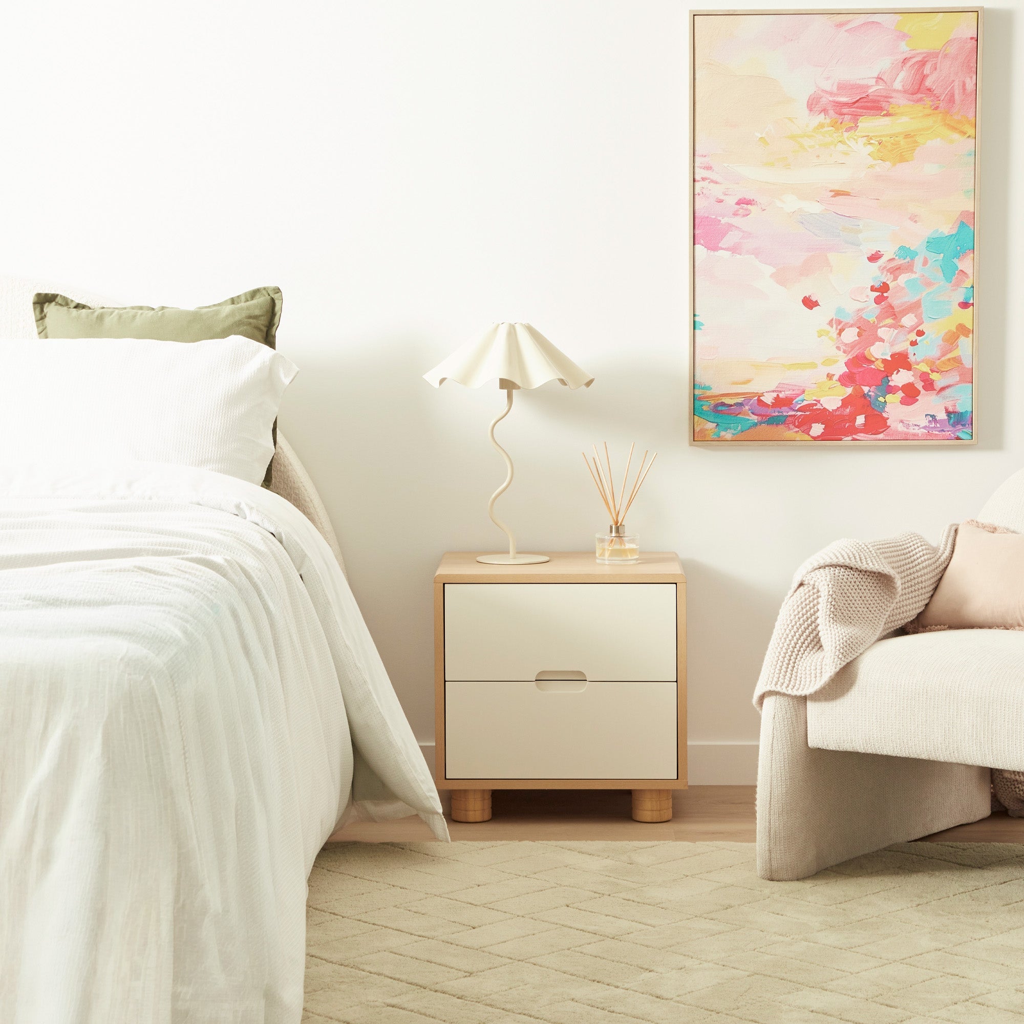 Sophie Bedside Table Oak