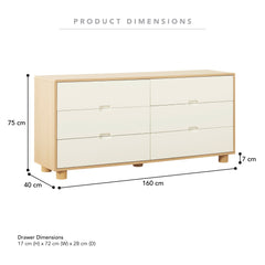 Sophie Chest of 6 Drawers Oak