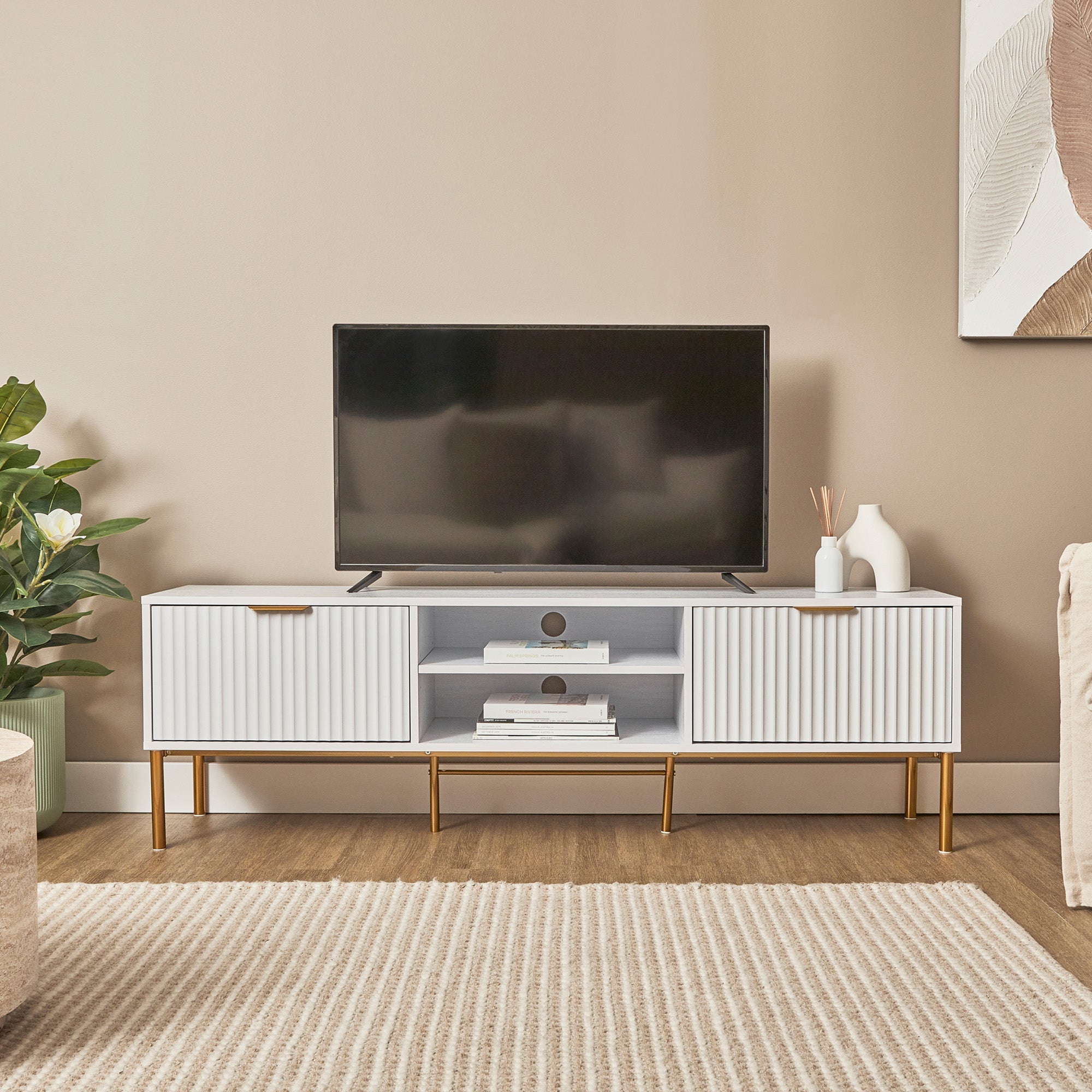Indy Entertainment Unit White (160cm)