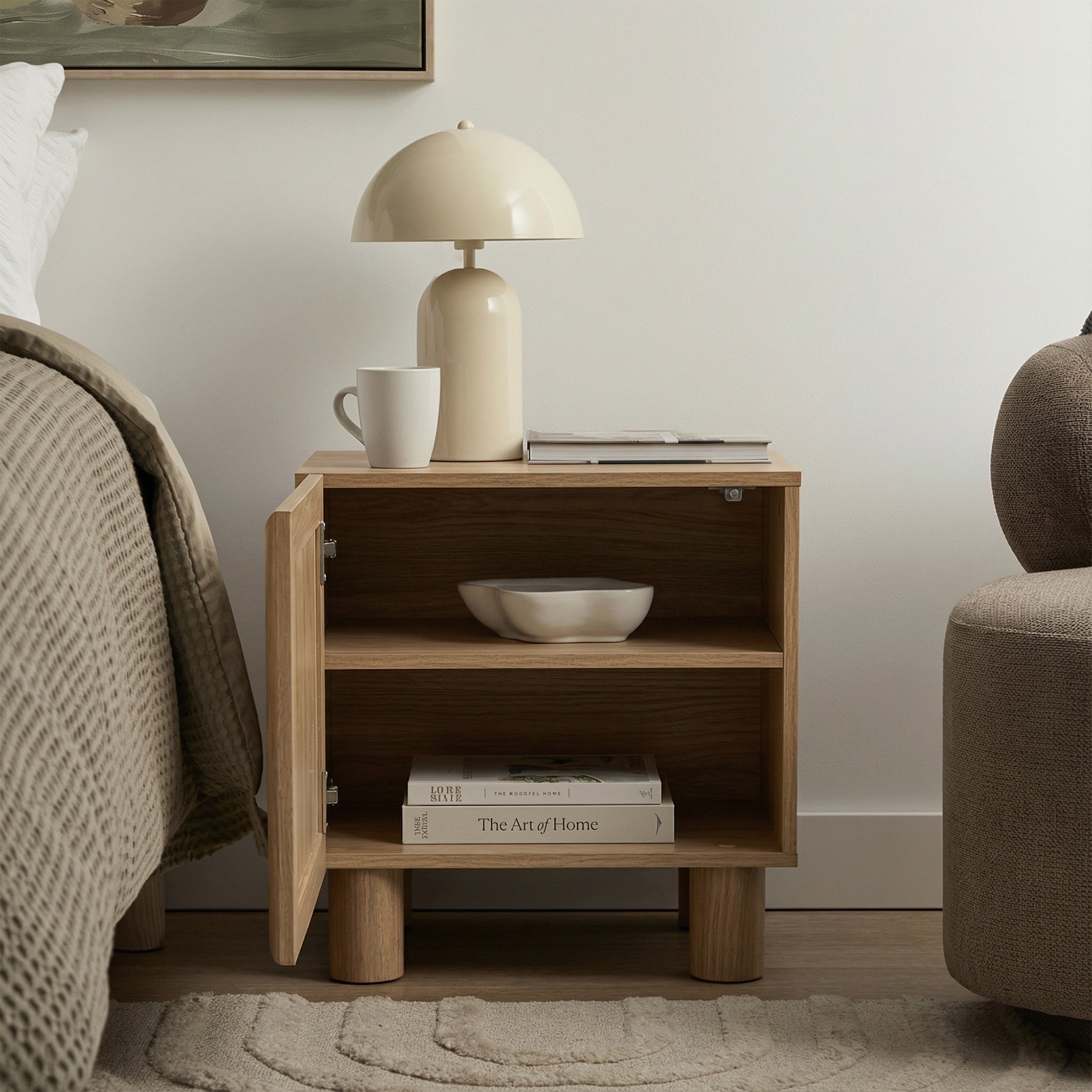 Linero Bedside Table Oak