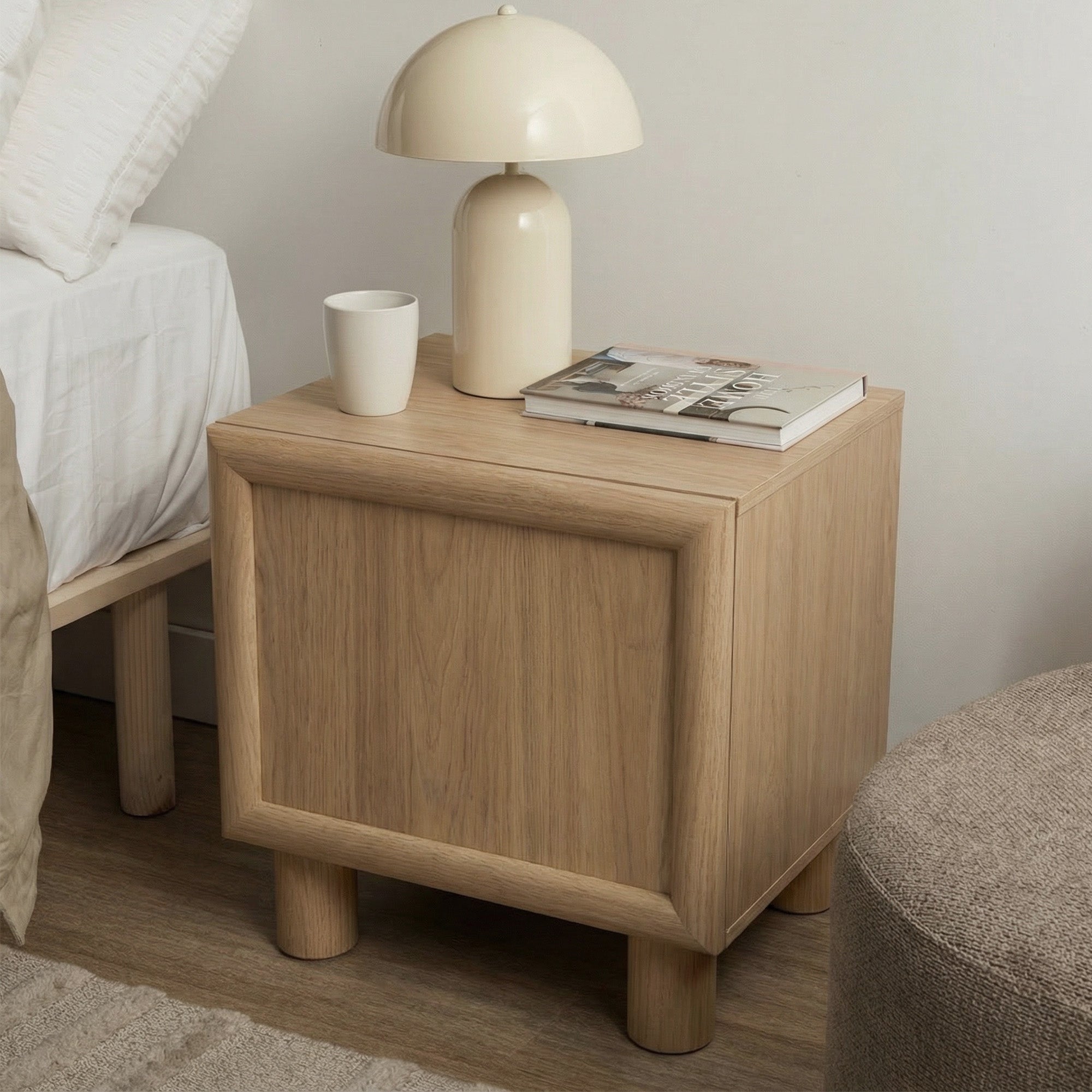 Linero Bedside Table Oak (Set of 2)