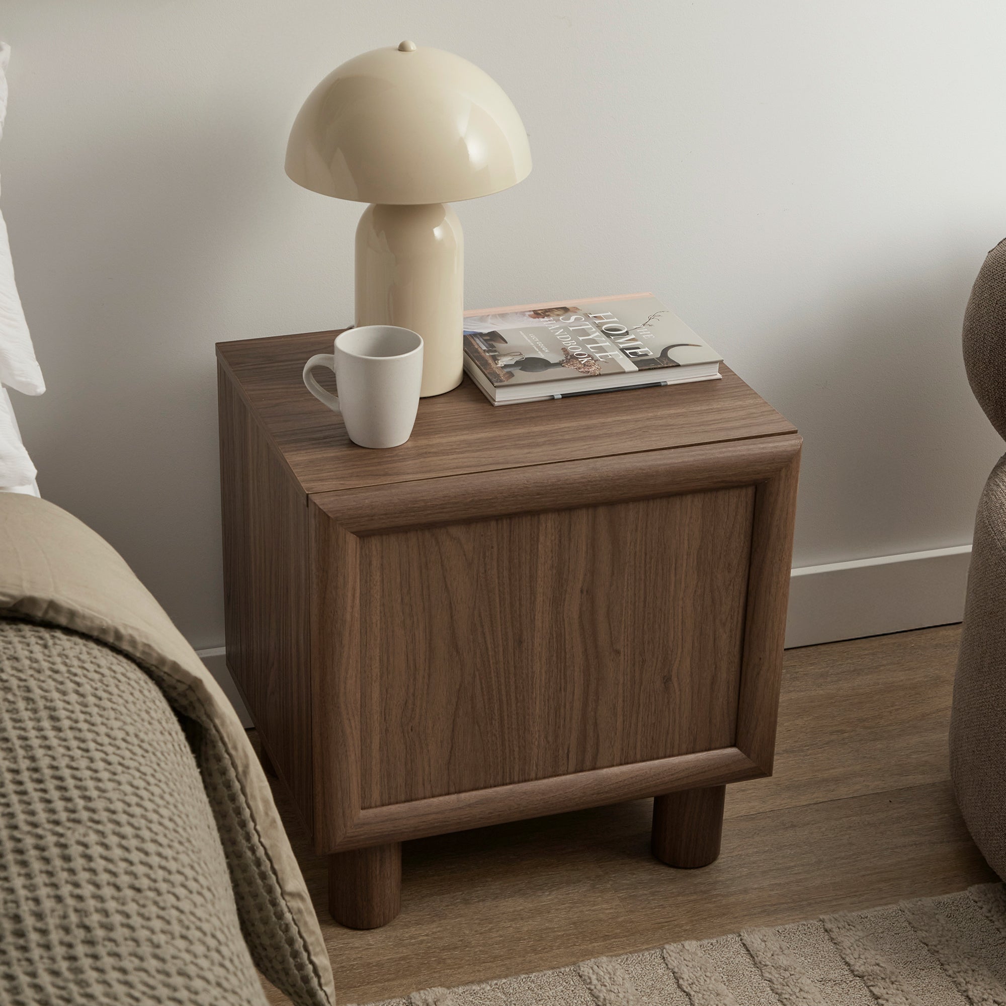 Linero Bedside Table Walnut (Set of 2)