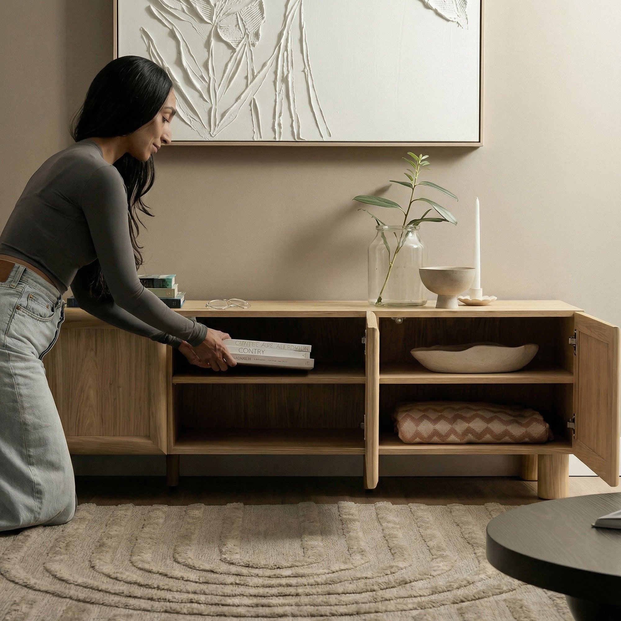 Linero Entertainment Unit Oak (160cm)