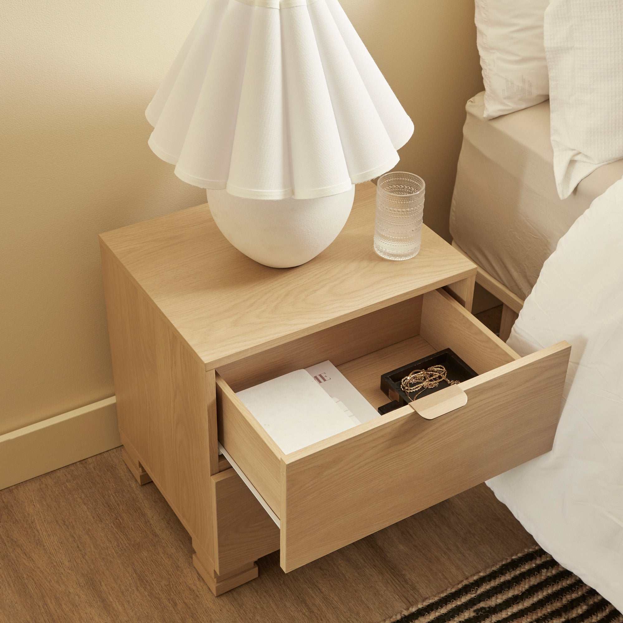 Malcom Bedside Table Oak