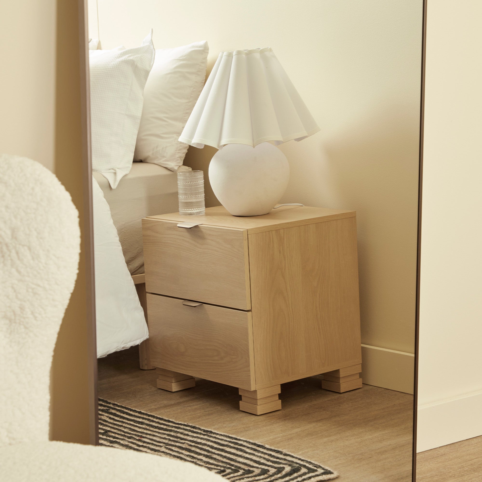 Malcom Bedside Table Oak