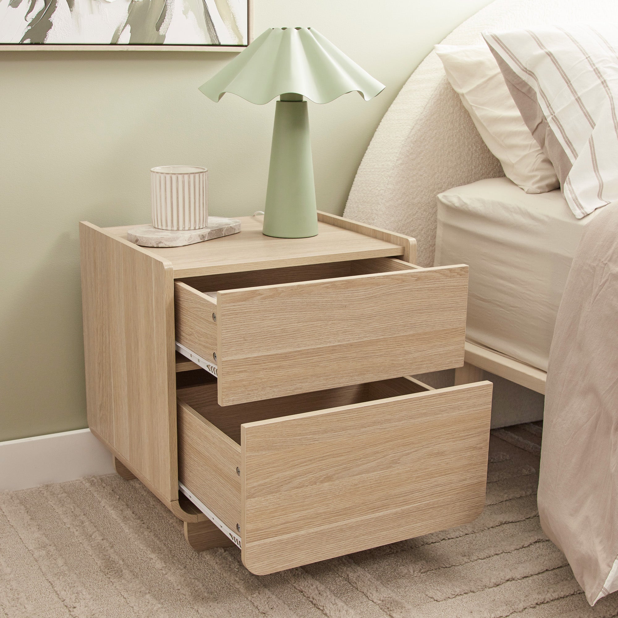 Malmo Bedside Table Oak (Set of 2)